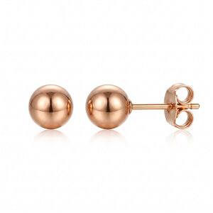 Lundholm Max – Ball Stud Earrings for Women 4 mm – Rose Gold Lundholm Max – Ball Stud Earrings for Women 4 mm – Rose Gold