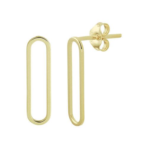 Lundholm Maisie – Open Square Stud Earrings – Gold-Tone Lundholm Maisie – Open Square Stud Earrings – Gold-Tone
