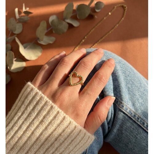 Lundholm Rae – Adjustable Open Heart Ring – Gold-Tone Lundholm Rae – Adjustable Open Heart Ring – Gold-Tone