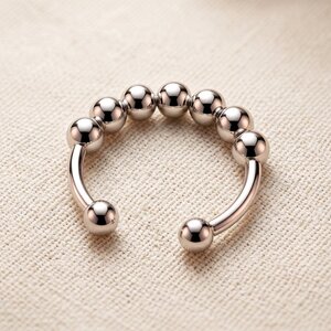Lundholm Nova – Adjustable Fidget Ring for Women – Silver-Tone Lundholm Nova – Adjustable Fidget Ring for Women – Silver-Tone