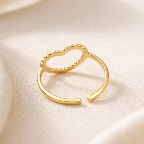 Lundholm Rae – Adjustable Open Heart Ring – Gold-Tone Lundholm Rae – Adjustable Open Heart Ring – Gold-Tone