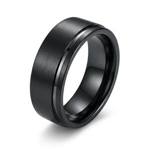 Lundholm Magnus – Wide Men's Ring 8 mm (Titanium) – Black Lundholm Magnus – Wide Men's Ring 8 mm (Titanium) – Black