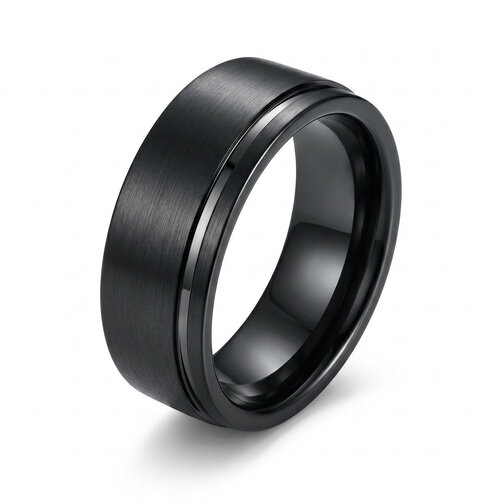 Lundholm Magnus – Wide Men's Ring 8 mm (Titanium) – Black Lundholm Magnus – Wide Men's Ring 8 mm (Titanium) – Black