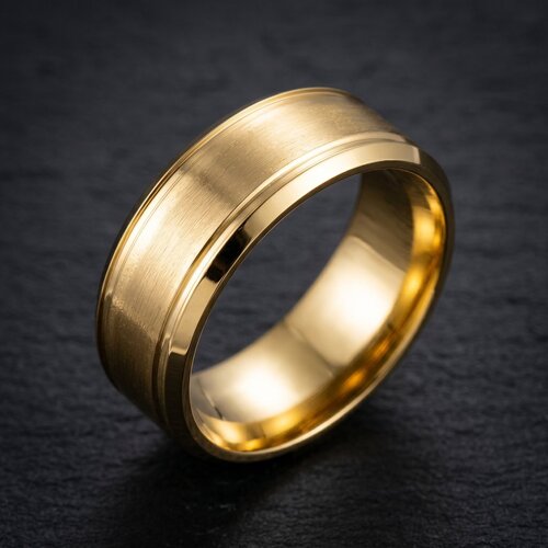 Lundholm Torsten – Brede Heren Ring 8 mm – Maat 62 – Goudkleurig Lundholm Torsten – Brede Heren Ring 8 mm – Maat 62 – Goudkleurig