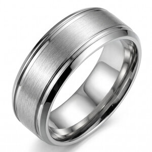 Lundholm Torsten – Brede Heren Ring 8 mm – Maat 62 – Zilverkleurig