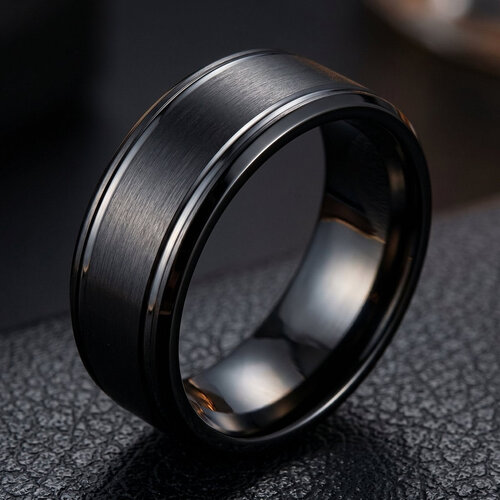 Lundholm Torsten – Brede Heren Ring 8 mm – Maat 62 – Zwart Lundholm Torsten – Brede Heren Ring 8 mm – Maat 62 – Zwart
