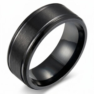 Lundholm Torsten – Brede Heren Ring 8 mm – Maat 67 – Zwart