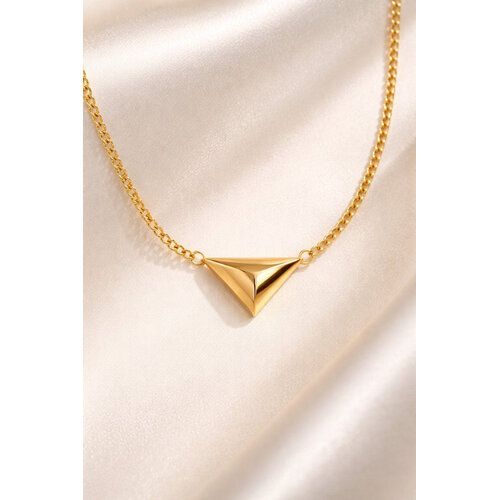 Lundholm Juul – Ketting met Driehoek Hanger Dames – Goudkleurig Lundholm Juul – Ketting met Driehoek Hanger Dames – Goudkleurig