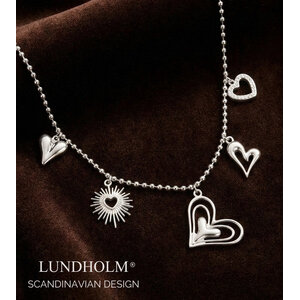 Lundholm Love – Layering Necklace with Hearts – Silver-Tone Lundholm Love – Layering Necklace with Hearts – Silver-Tone