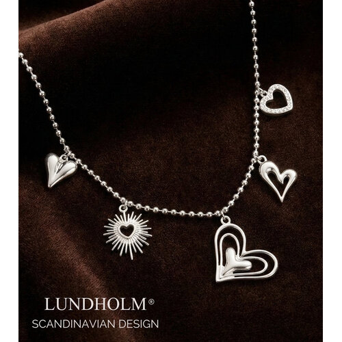Lundholm Love – Layering Necklace with Hearts – Silver-Tone Lundholm Love – Layering Necklace with Hearts – Silver-Tone