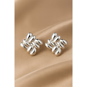 Lundholm Eira – Statement Oorstekers 3 cm – Zilverkleurig
