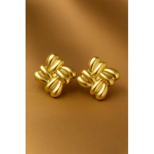 Lundholm Eira – Statement Oorstekers 3 cm – Goudkleurig