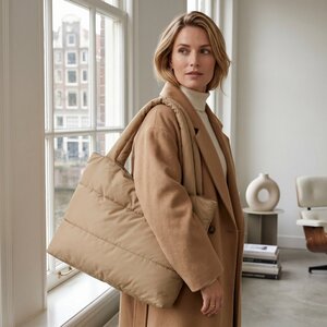 Lundholm Nykroppa – Large Puffer Tote – Taupe – Taupe Lundholm Nykroppa – Large Puffer Tote – Taupe – Taupe