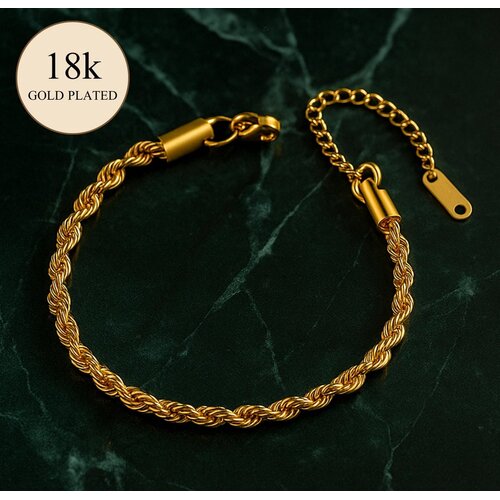 Lundholm Davide – Gevlochten Armband Dames Verstelbaar – Goudkleurig Lundholm Davide – Gevlochten Armband Dames Verstelbaar – Goudkleurig