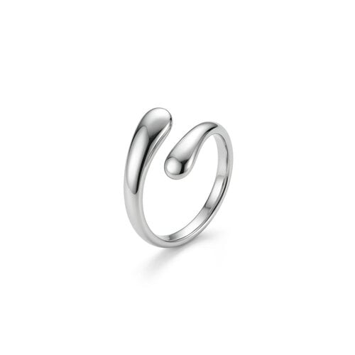 Lundholm Dagny – Verstelbare Open Druppelring – Zilverkleurig Lundholm Dagny – Verstelbare Open Druppelring – Zilverkleurig