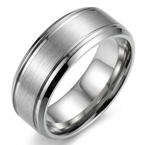 Lundholm Torsten – Wide Men's Ring 8 mm – Size 67 – Silver-Tone Lundholm Torsten – Wide Men's Ring 8 mm – Size 67 – Silver-Tone
