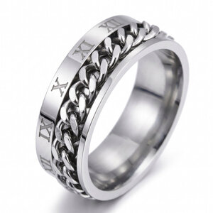 Lundholm Ivar – Heren Spinner Ring (Romeinse Cijfers) – Maat 60 – Zilverkleurig Lundholm Ivar – Heren Spinner Ring (Romeinse Cijfers) – Maat 60 – Zilverkleurig
