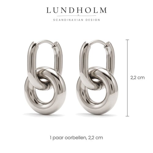 Lundholm Inka – Creolen mit Verschlungenem Ring 2,2 cm – Silberfarben Lundholm Inka – Creolen mit Verschlungenem Ring 2,2 cm – Silberfarben