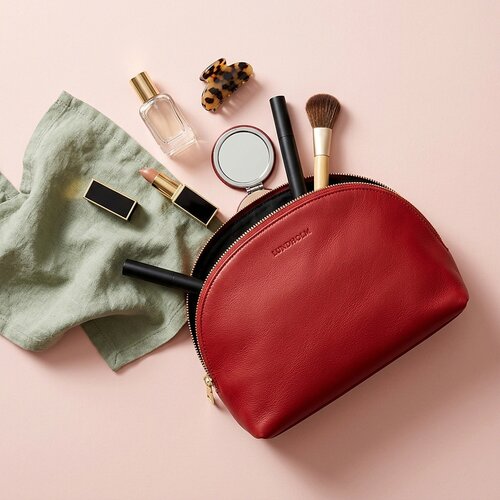 Lundholm Leren Make-up Tasje Dames – Rood Lundholm Leren Make-up Tasje Dames – Rood