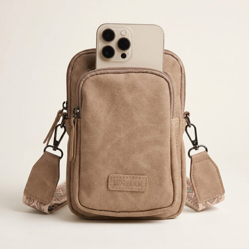 Lundholm Strömsund – Crossbody Telefoontasje Kunstleer – 4 Kleuren – Beige