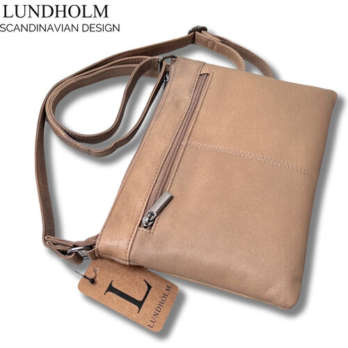 Lundholm Kopenhagen – Grote Leren Schoudertas – 4 Kleuren – Taupe Lundholm Kopenhagen – Grote Leren Schoudertas – 4 Kleuren – Taupe