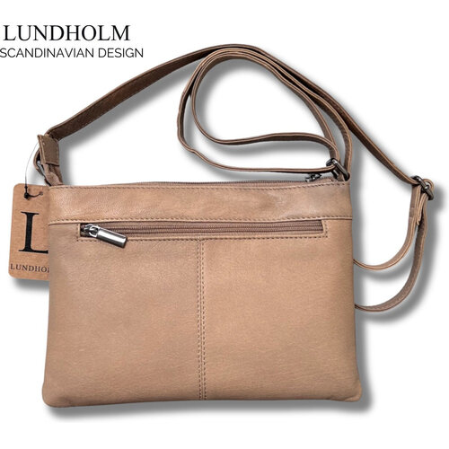 Lundholm Kopenhagen – Grote Leren Schoudertas – 4 Kleuren – Taupe Lundholm Kopenhagen – Grote Leren Schoudertas – 4 Kleuren – Taupe