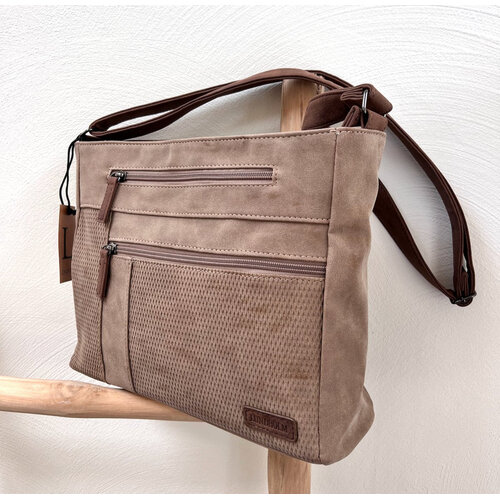 Lundholm Göta – Schoudertas PU Leer – Taupe Lundholm Göta – Schoudertas PU Leer – Taupe