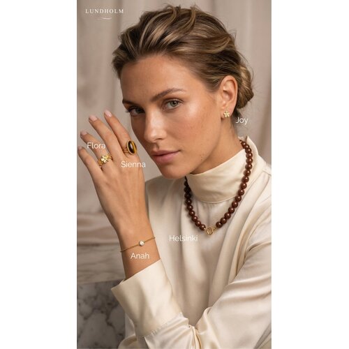 Lundholm Anah – Minimalistische Armband met Zirkonia Dames – Zilverkleurig