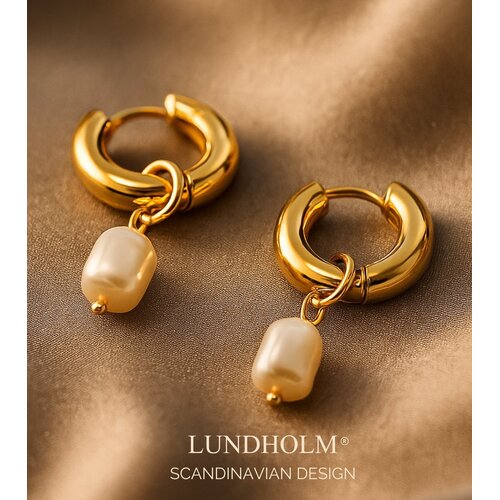 Lundholm Claire – Oorbellen met Parel-look Dames – Goudkleurig