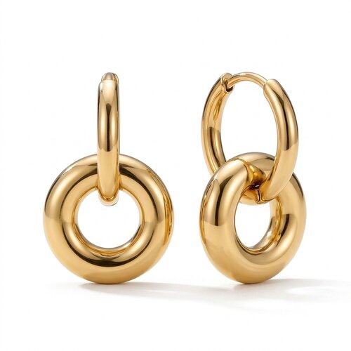 Lundholm Nina – Dubbele Hoops Oorbellen Dames – Goudkleurig Lundholm Nina – Dubbele Hoops Oorbellen Dames – Goudkleurig
