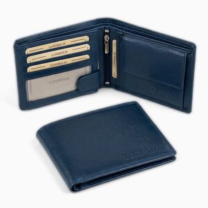 Lundholm Leren Heren Portemonnee met RFID – Donkerblauw Lundholm Leren Heren Portemonnee met RFID – Donkerblauw