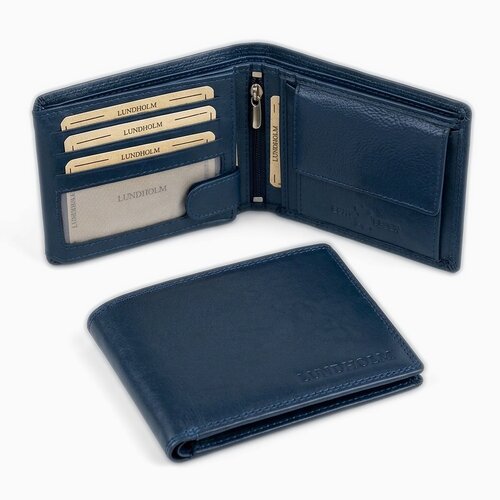Lundholm Leren Heren Portemonnee met RFID – Donkerblauw Lundholm Leren Heren Portemonnee met RFID – Donkerblauw