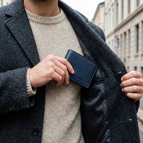 Lundholm Leren Heren Portemonnee met RFID – Donkerblauw Lundholm Leren Heren Portemonnee met RFID – Donkerblauw