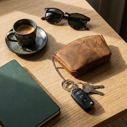 Lundholm Leren Sleuteletui met Rits Heren – Cognac Lundholm Leren Sleuteletui met Rits Heren – Cognac