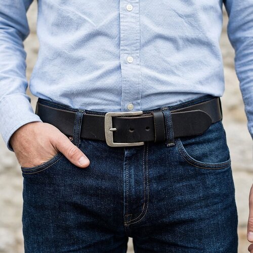 Lundholm Leren Riem Heren 115 cm – Zwart Lundholm Leren Riem Heren 115 cm – Zwart