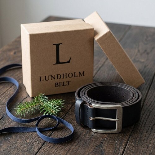 Lundholm Leren Riem Heren 115 cm – Zwart Lundholm Leren Riem Heren 115 cm – Zwart