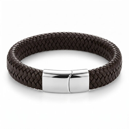 Lundholm Lars – Men's Braided Leather Bracelet – Brown Lundholm Lars – Men's Braided Leather Bracelet – Brown