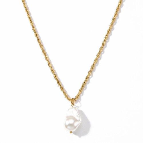 Lundholm Lundholm Noelle Parelketting Dames Goudkleurig - Ketting met Grote Barokparel Hanger - Gedraaide Schakelketting - Gold Plated - Statement Parel Ketting Goud - Cadeau voor Haar Lundholm Lundholm Noelle Parelketting Dames Goudkleurig - Ketting met Grote Barokparel Hanger - Gedraaide Schakelketting - Gold Plated - Statement Parel Ketting Goud - Cadeau voor Haar