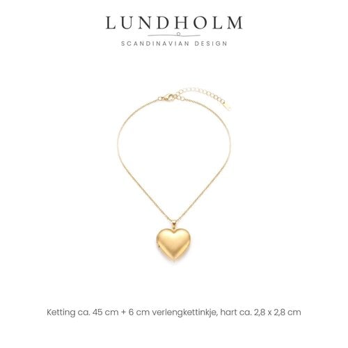 Lundholm Lundholm Isolde Medaillon Ketting Dames Goudkleurig - Hartjes Ketting met Foto Erin - Hart Fotomedaillon dat Open Kan voor 2 Foto's - Premium Stainless Steel Gold Plated - Waterproof & Hypoallergeen Lundholm Lundholm Isolde Medaillon Ketting Dames Goudkleurig - Hartjes Ketting met Foto Erin - Hart Fotomedaillon dat Open Kan voor 2 Foto's - Premium Stainless Steel Gold Plated - Waterproof & Hypoallergeen