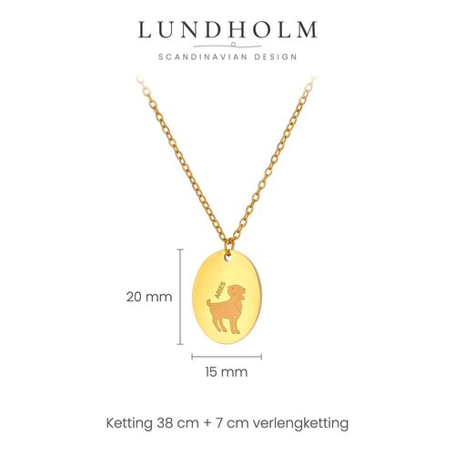 Lundholm Solenne – Sterrenbeeld Ketting – Ram – Goudkleurig Lundholm Solenne – Sterrenbeeld Ketting – Ram – Goudkleurig