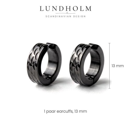 Lundholm Oscar – Heren Earcuff Zonder Gaatje 13 mm (1 Paar) – Zwart Lundholm Oscar – Heren Earcuff Zonder Gaatje 13 mm (1 Paar) – Zwart