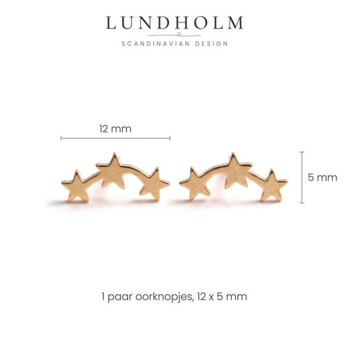Lundholm Seraphine – Vallende Ster Oorknopjes 12 x 5 mm – Goudkleurig Lundholm Seraphine – Vallende Ster Oorknopjes 12 x 5 mm – Goudkleurig