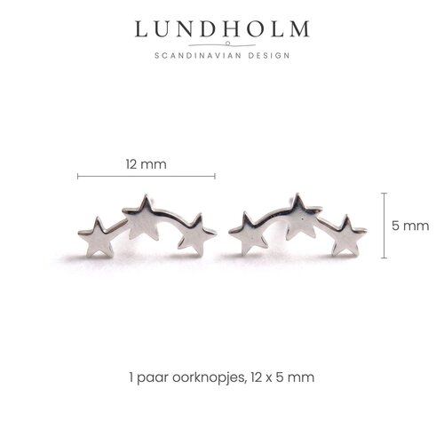 Lundholm Seraphine – Vallende Ster Oorknopjes 12 x 5 mm – Zilverkleurig Lundholm Seraphine – Vallende Ster Oorknopjes 12 x 5 mm – Zilverkleurig