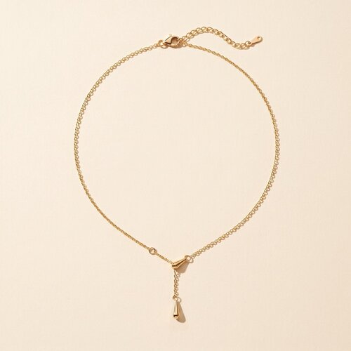 Lundholm Ellinor – Y Ketting met Druppel Hanger – Goudkleurig