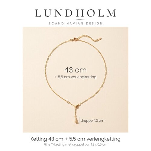 Lundholm Ellinor – Y Ketting met Druppel Hanger – Goudkleurig Lundholm Ellinor – Y Ketting met Druppel Hanger – Goudkleurig