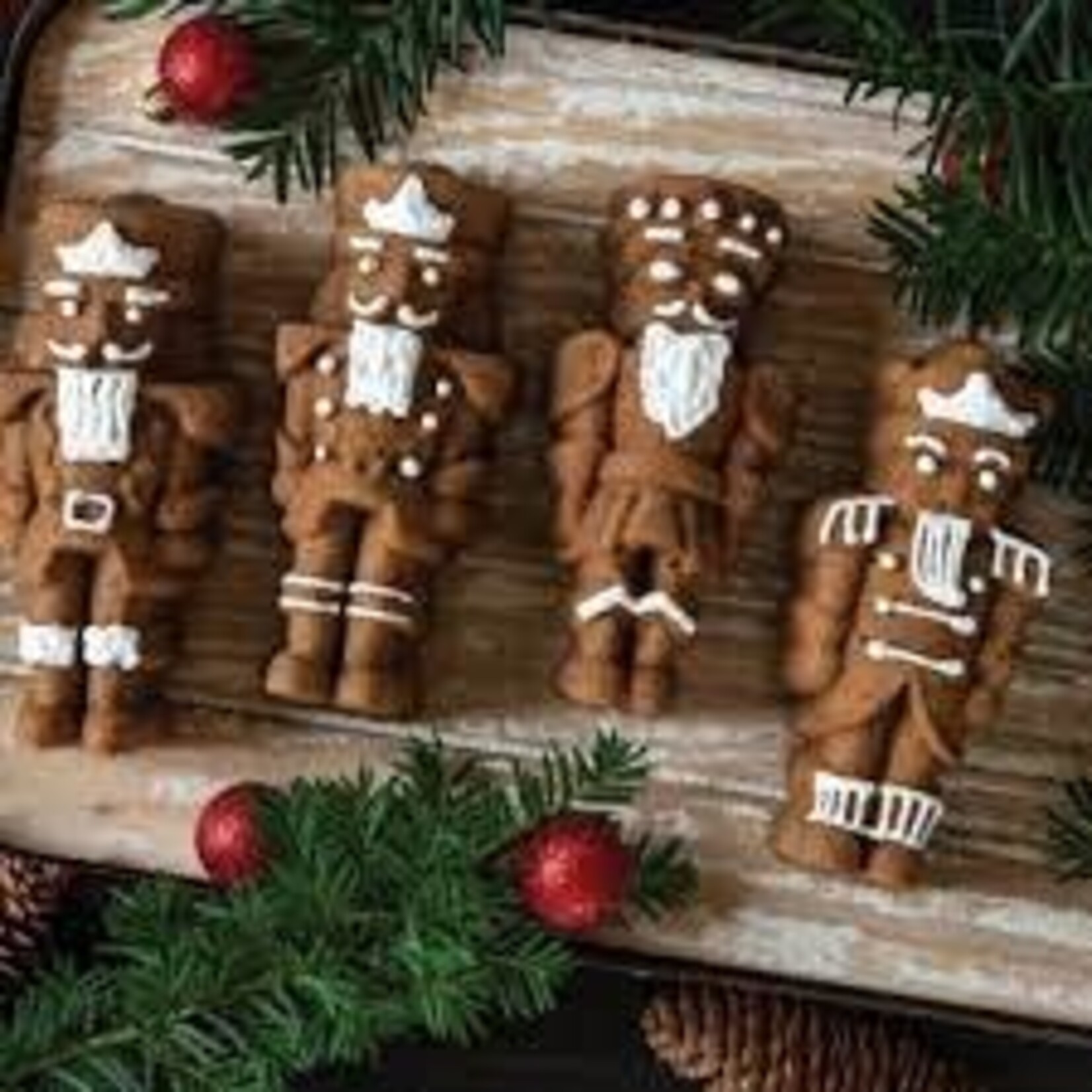 Nordic Ware Bakvorm met 4 notenkraker figuren kerst Nordic Ware Nutcracker cake pan Nordic Ware 92977