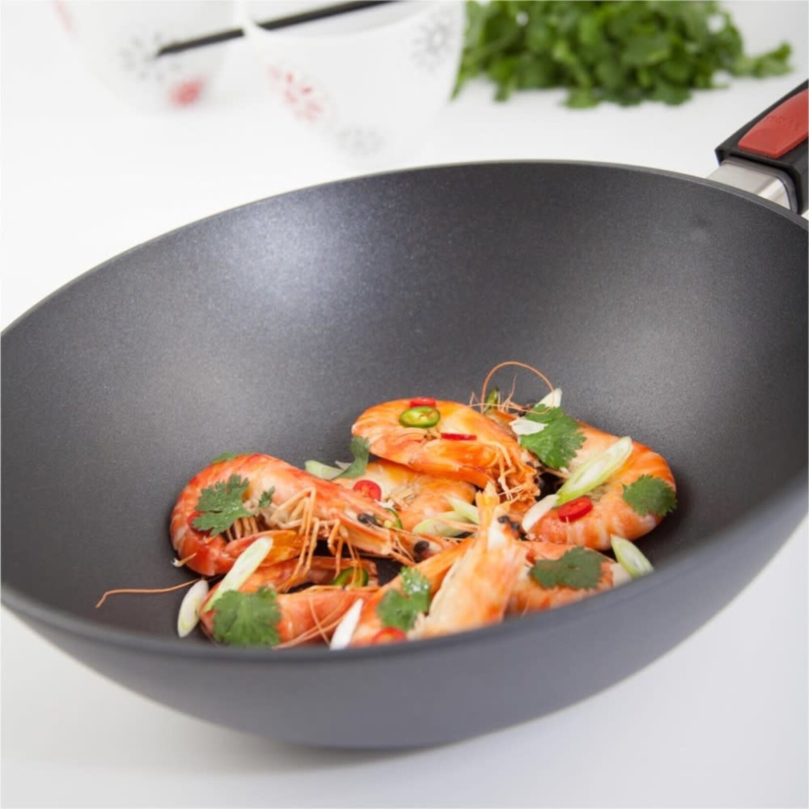 Woll 30 cm Woll Nowo Titanium inductie wok met afneembare steel 30 cm 10 cm hoog  Woll 11030il