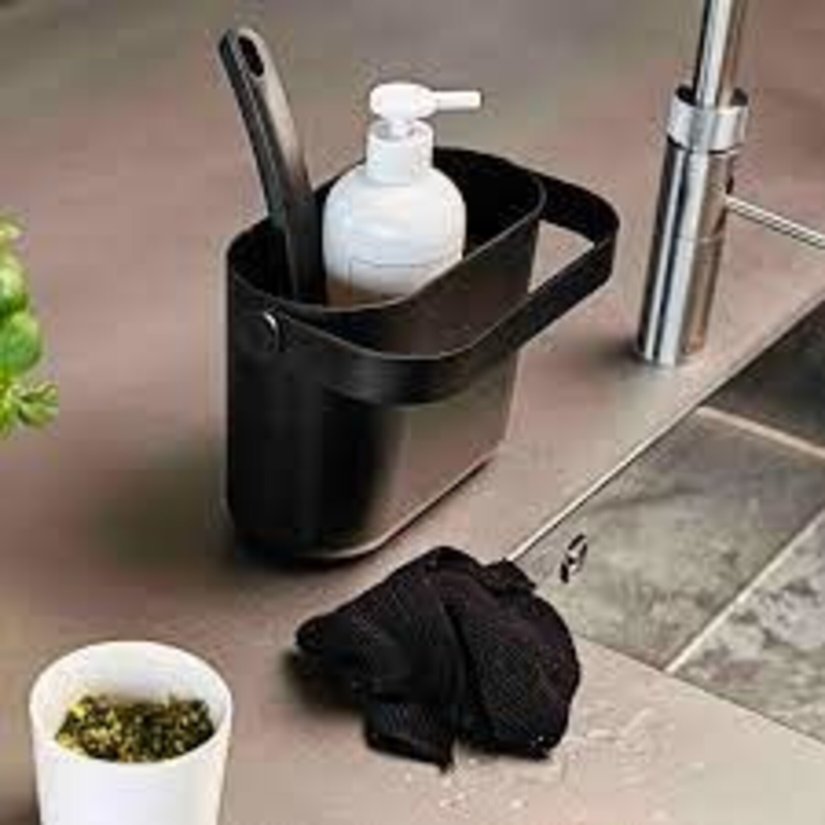 Zone Zone afwas set, vaatwasset zwart Zone Circular Dish washing set black Zone 26728