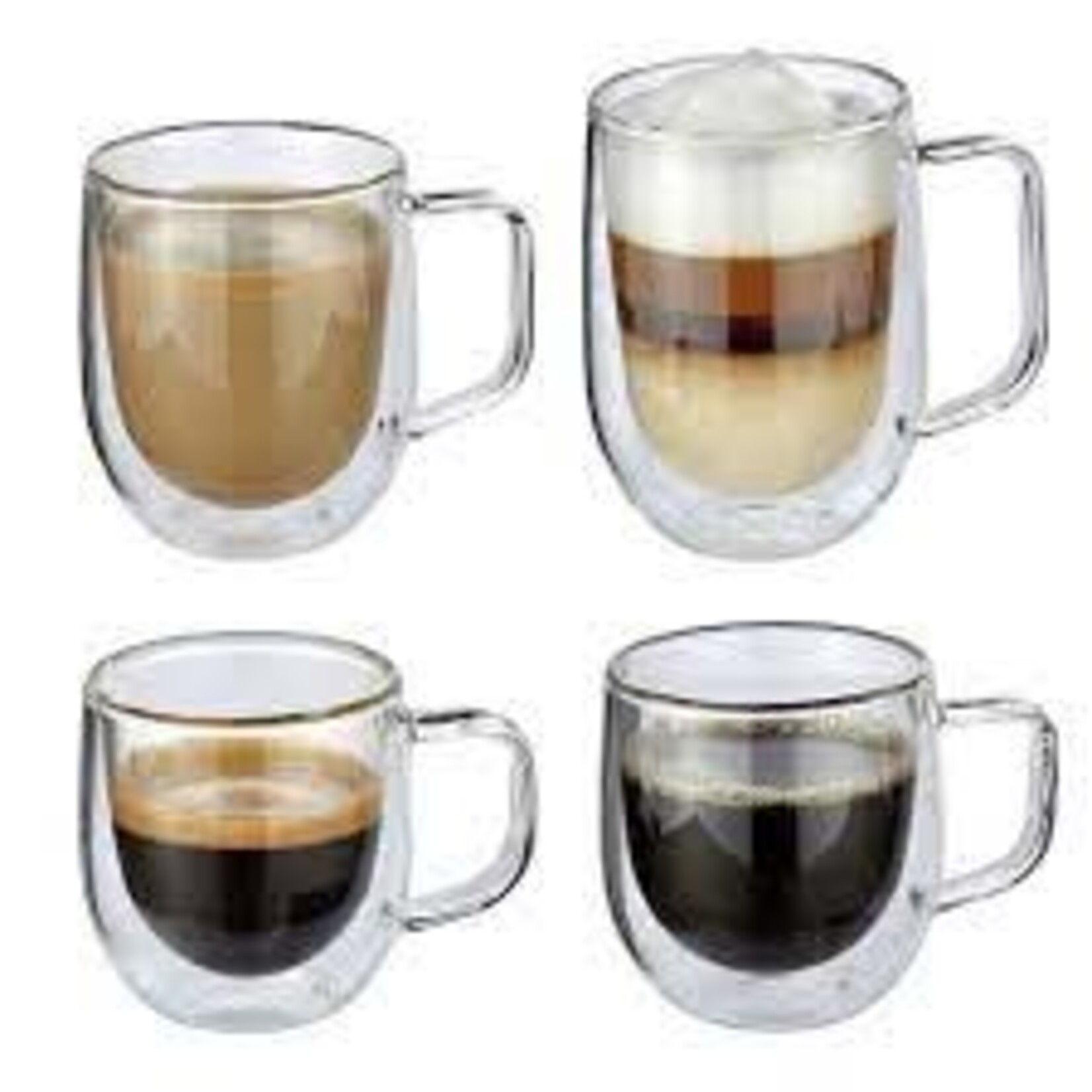 Cilio 80 ml espresso oor glas set-2 dubbelwandig Cilio Veneto espresso glas met oor Cilio 292640