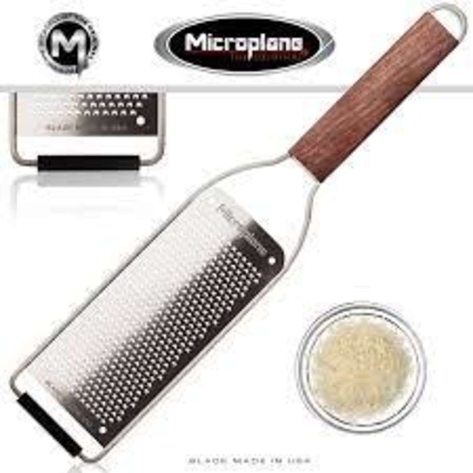 Microplane rasp fijn Microplane Master fijn rasp fine Blade walnoothout in handvat Microplane 43304